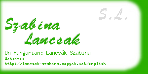 szabina lancsak business card